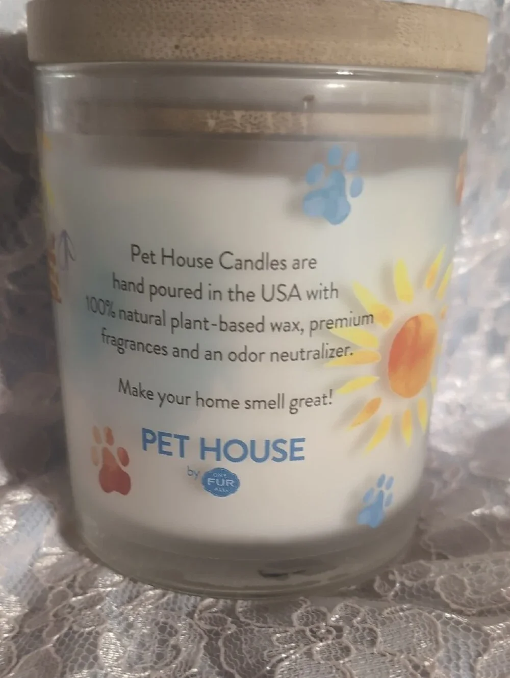 Pet House Sunwashed Cotton Candle - Light Blue - Pet Odor Neutralizer